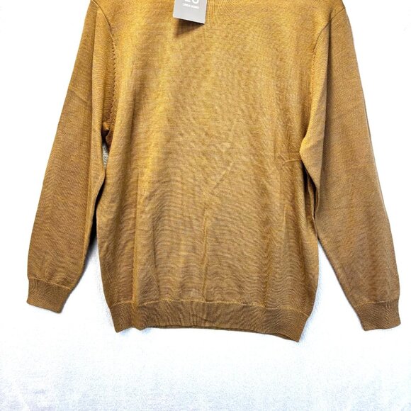 NWT Linea Uomo Wool Blend Turtleneck Sweater Mens Small S Tan Skicore Minimalist - Picture 5 of 9